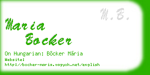 maria bocker business card
