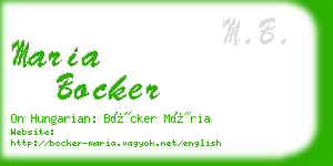 maria bocker business card